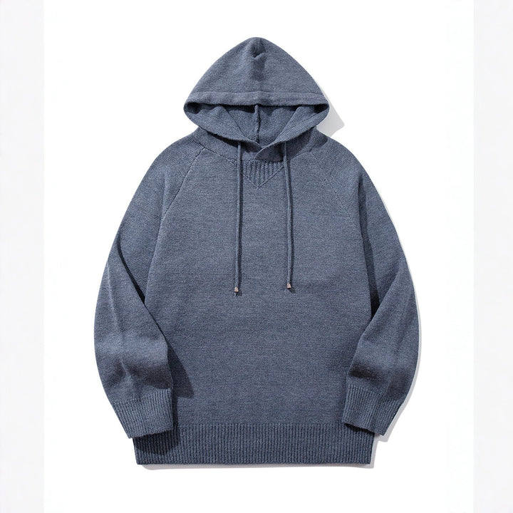 Unisex knit hoodie with raglan sleeves and wide ribbed hem Mune Fashion