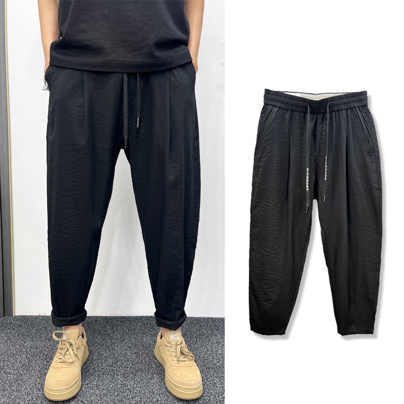 Men's Comfortable Casual Pants with Elastic Waistband Mune Fashion