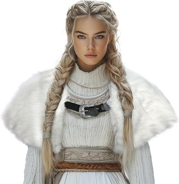 Women's Short Faux Fur Shoulder Cape with Bolero-Like Silhouette Mune Fashion