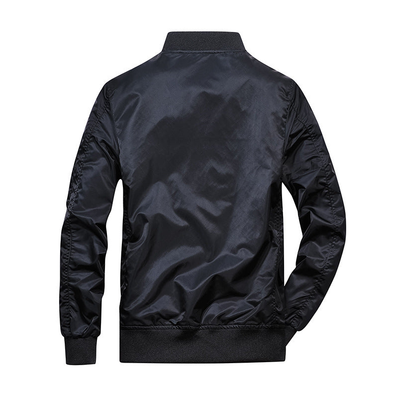 Men's bomber jacket in aviator utility style with arm pocket and reinforced ribbed cuffs Mune Fashion