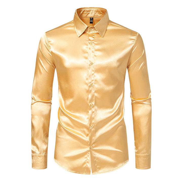 Men's Silk Shirt Mune Fashion