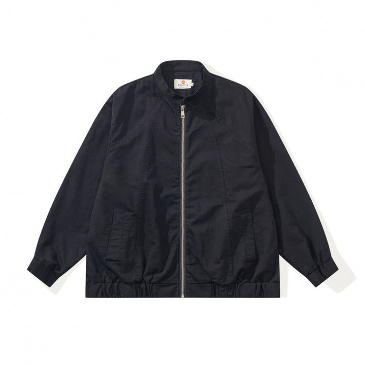 Unisex Boxige lightweight bomber jacket made of cotton blend with stand-up collar, zipper and drawstring hem Mune Fashion