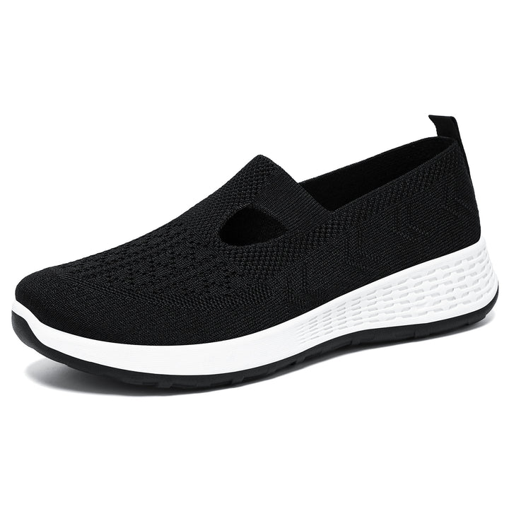 Women's knitted Slip-On comfort sneaker with V-Cut, elastic entry and cushioning honeycomb midsole Mune Fashion