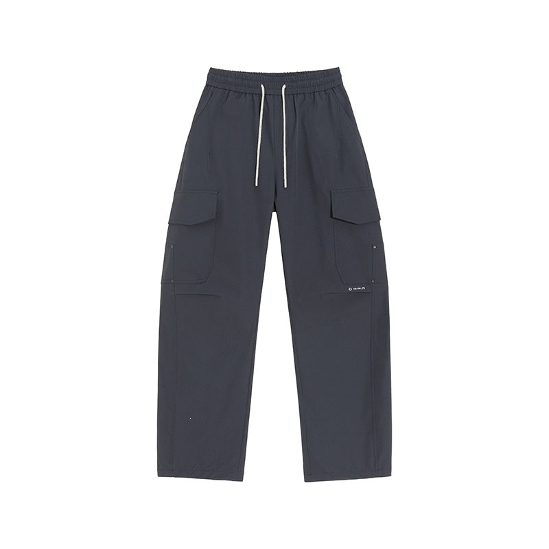Men's cargo casual pants with elastic waistband, drawstring & patch flap pockets Mune Fashion