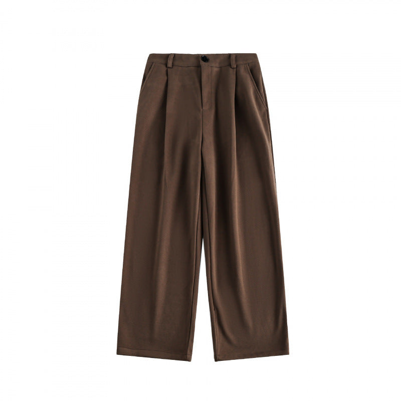 Ladies Wide High-Waist Pants with Pleats and Wide Leg Mune Fashion