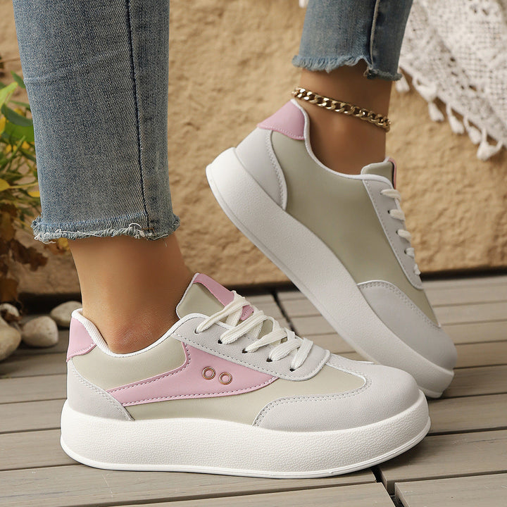Women’s Platform Sneakers with Sporty Chic and Padded Lining Mune Fashion