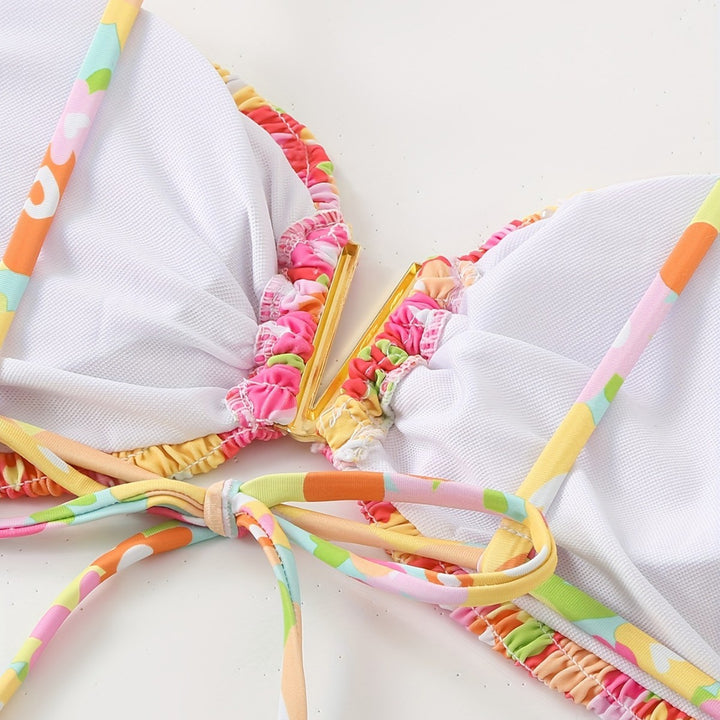 Ladies Bandeau Bikini with playful ruffle design Mune Fashion