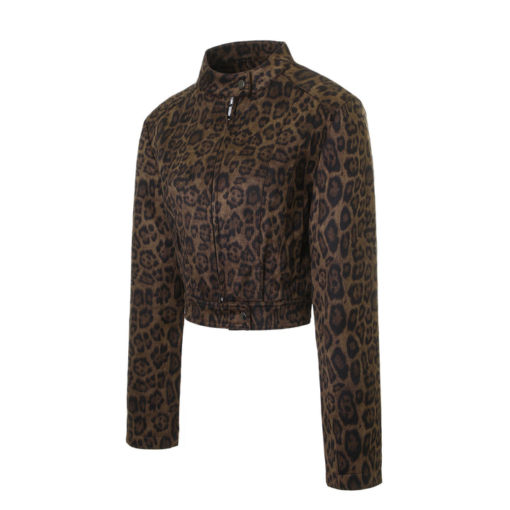 Women Stylish Short Jacket in Leopard Print Mune Fashion