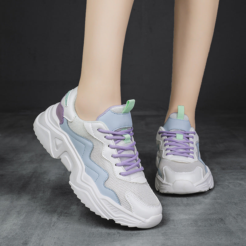Unisex nan chunky sports sneaker with thick profile sole and breathable mesh fabric Mune Fashion