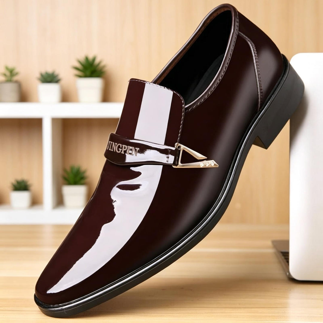 Men's Elegant and Stylish Patent Leather Shoes Mune Fashion