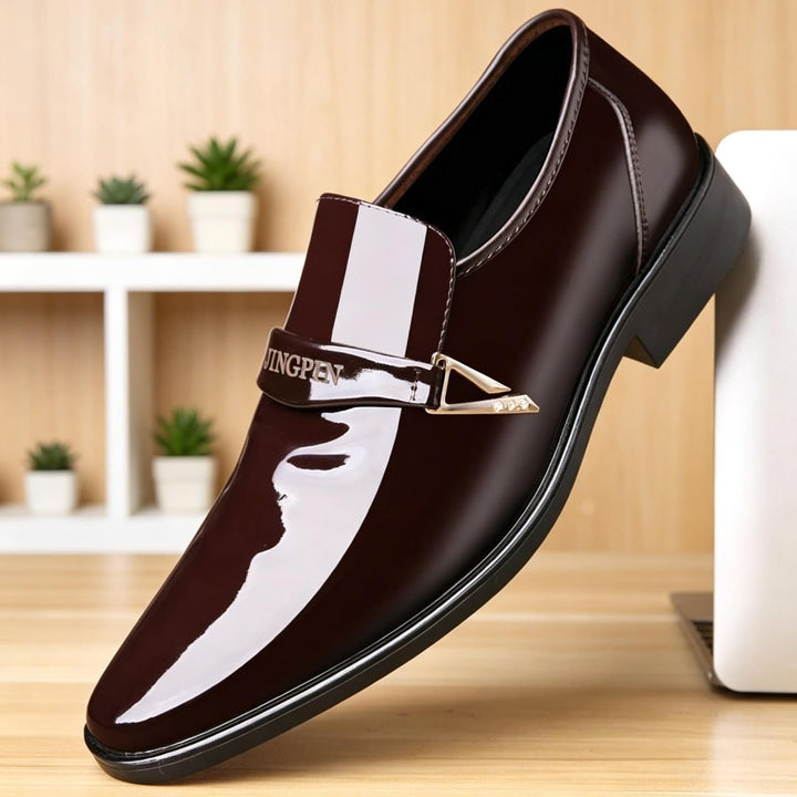 Men's Elegant and Stylish Patent Leather Shoes Mune Fashion