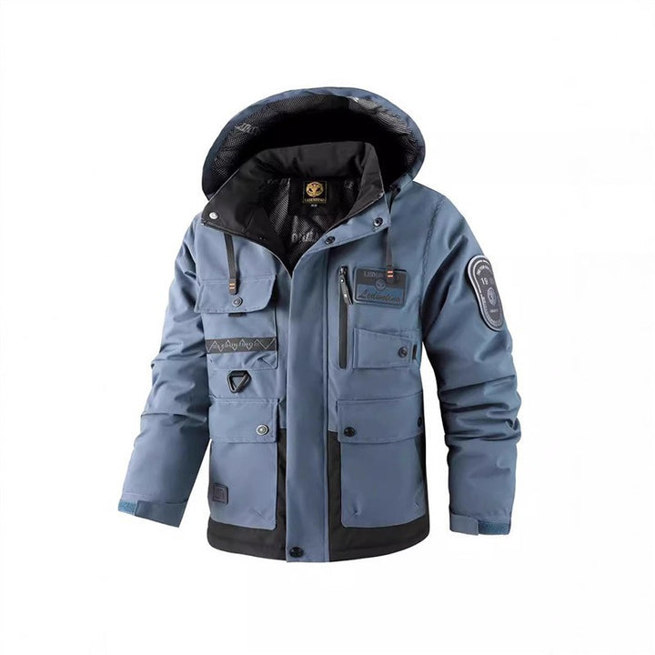 Men's Urban Multifunctional Outdoor Parka with Hood, Water-Repellent Softshell and Multiple Pockets Mune Fashion