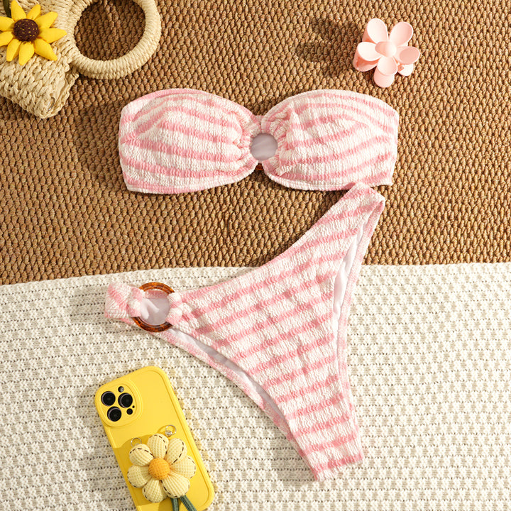 Ladies Bandeau Bikini with textured design Mune Fashion