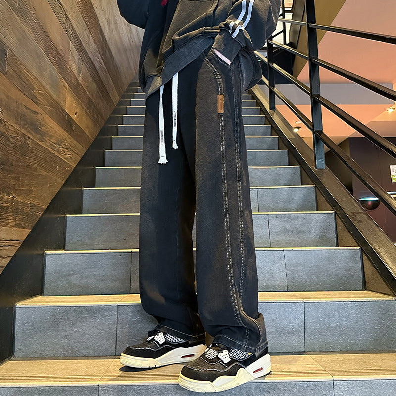 Men's Casual and Loose Denim Pants Mune Fashion