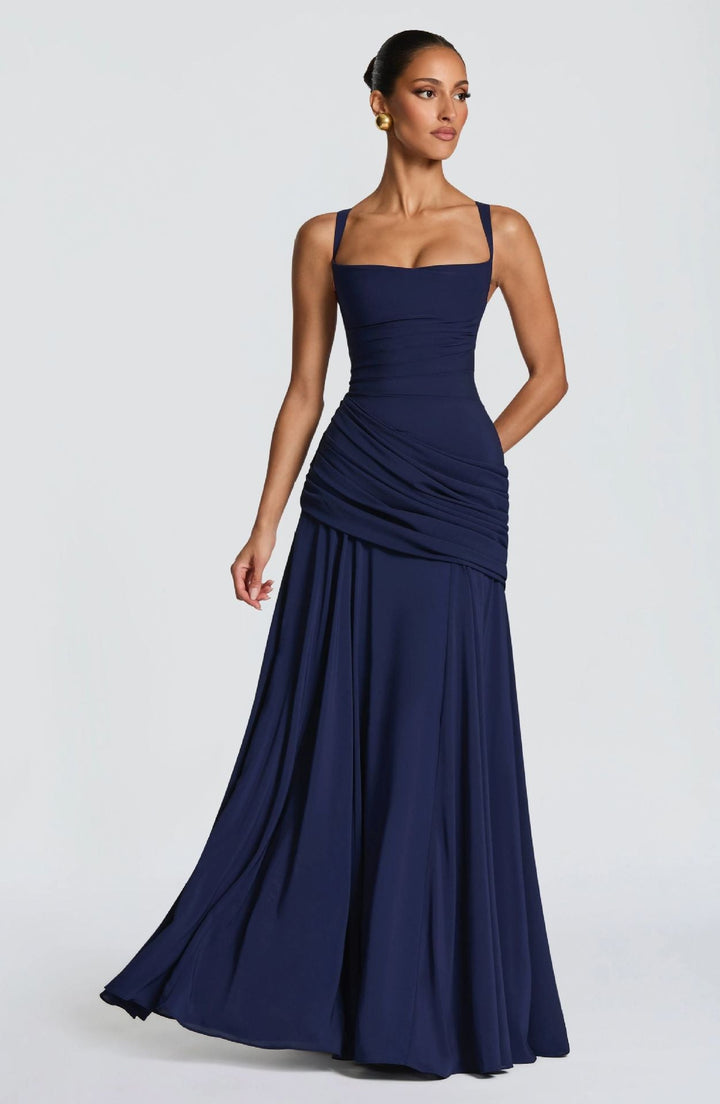 Women's Sheath Dress with Sophisticated Draping Mune Fashion