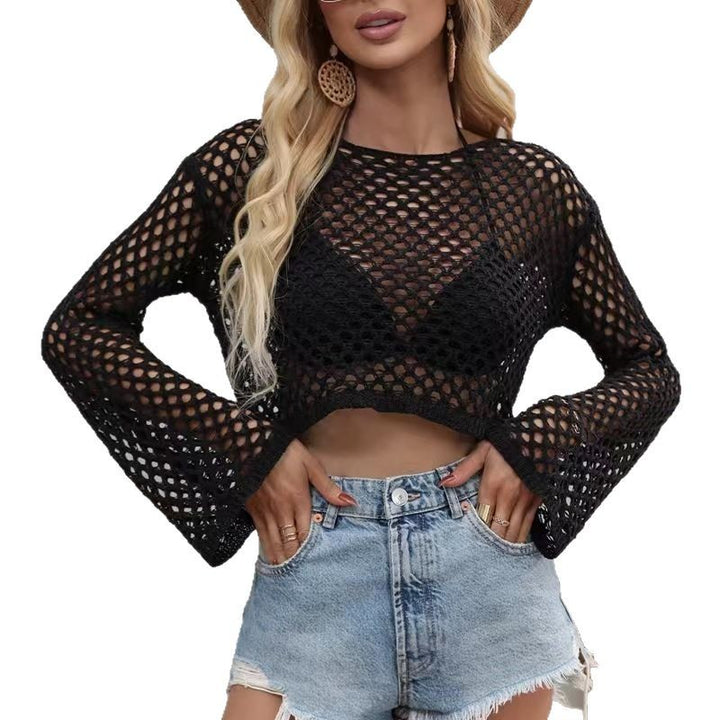 Ladies mesh top with wide-cut sleeves Mune Fashion