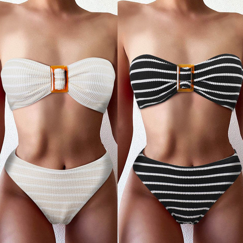 Women's Bandeau Bikini Set with Elegant Bow Detail Mune Fashion