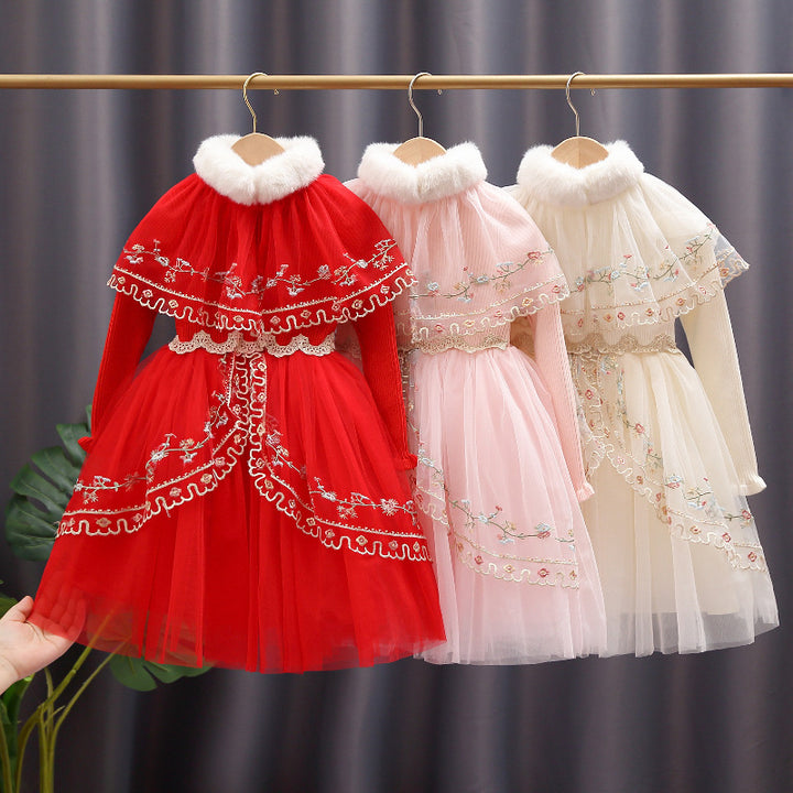 Ladies Lace Trim Festive Dress Mune Fashion