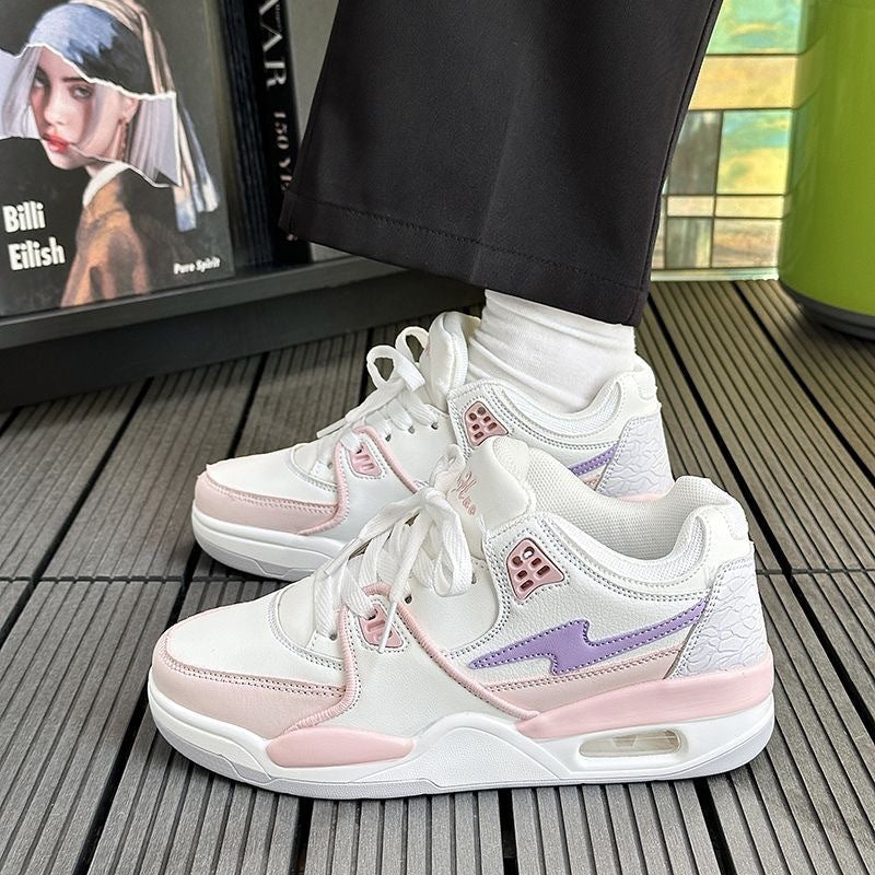 Women’s Sporty Sneakers with High-Top Design and Breathable Surface Structure Mune Fashion