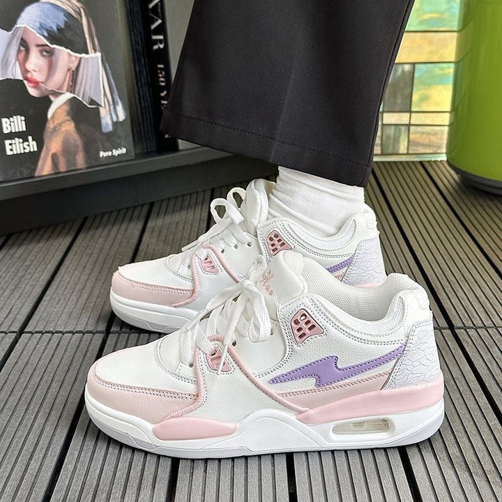 Women’s Sporty Sneakers with High-Top Design and Breathable Surface Structure Mune Fashion