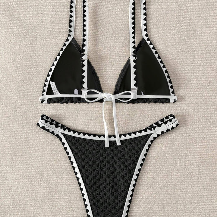 Women's Triangle Bikini with sophisticated crochet pattern Mune Fashion