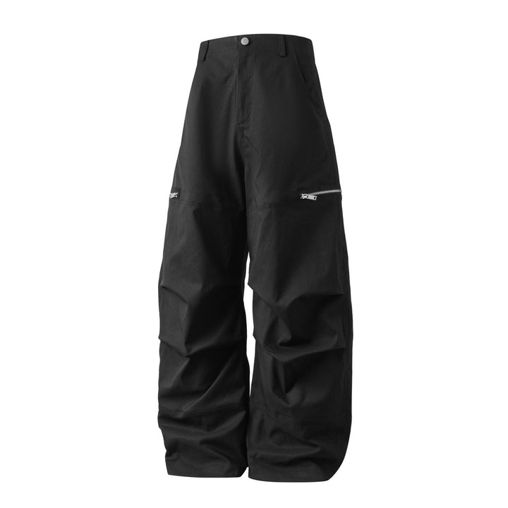 Unisex ultra-wide high-cut balloon cargo pants with side zip pockets Mune Fashion
