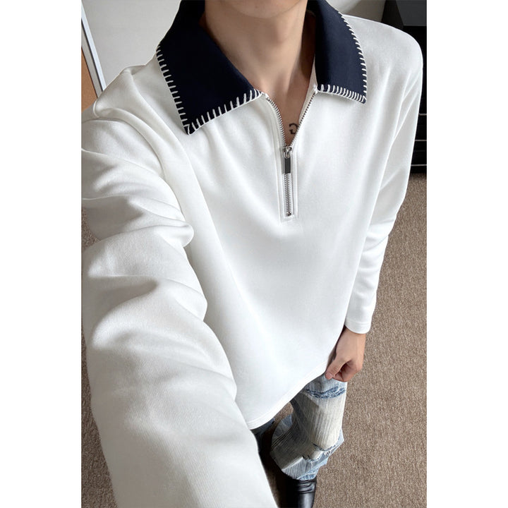 Men's Casual Pullover with Zipper Mune Fashion