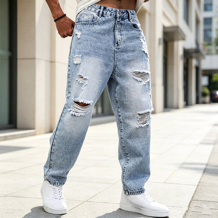 Men's Ripped Baggy Jeans Mune Fashion