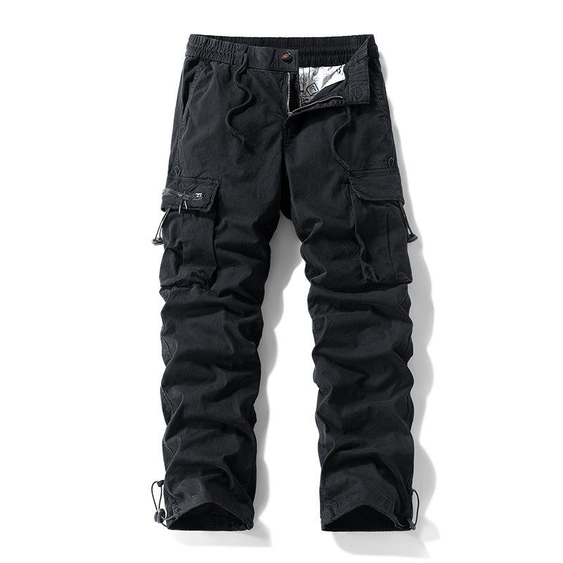 Men's Robust Cargo Pants in Tactical Utility Style with Elastic Waistband and Multi-Pockets Mune Fashion