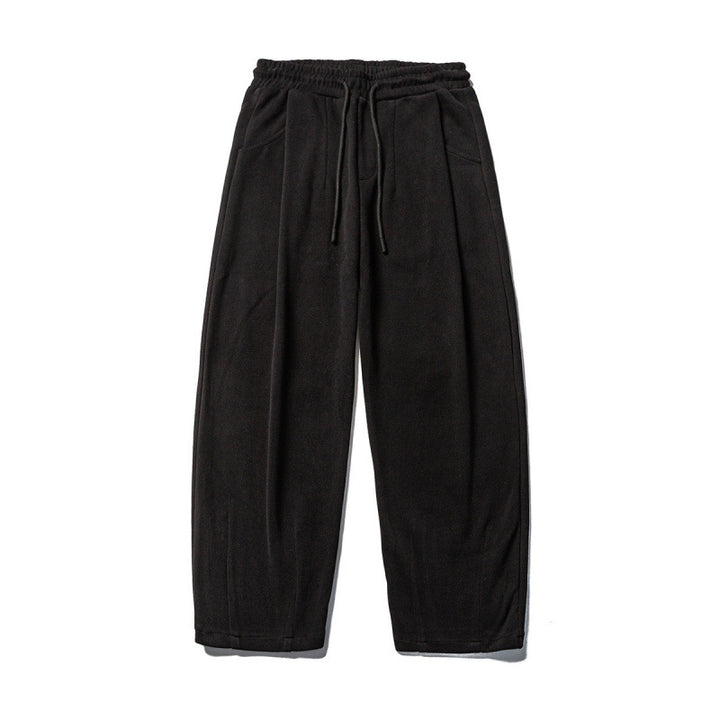 Men's Casual Sweatpants with High Elastic Waistband, Drawstring and Light Tapered Cut Mune Fashion