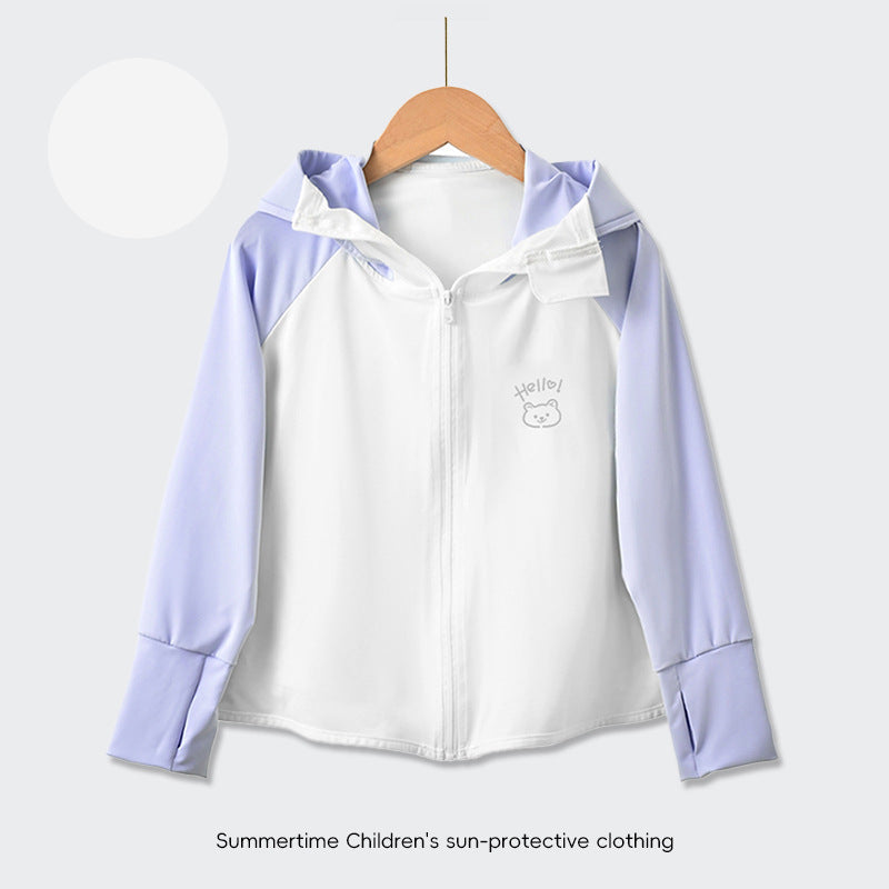 Children's UV protection jacket with hood and lightweight breathable properties Mune Fashion