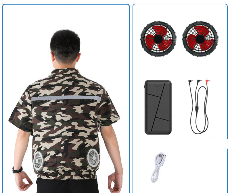 Unisex at twelve volt fan double set with Y connection cable for ventilation jacket Mune Fashion