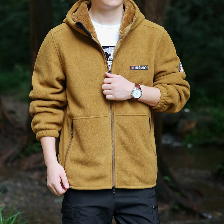 Men's Fleece Jacket with Hood Mune Fashion