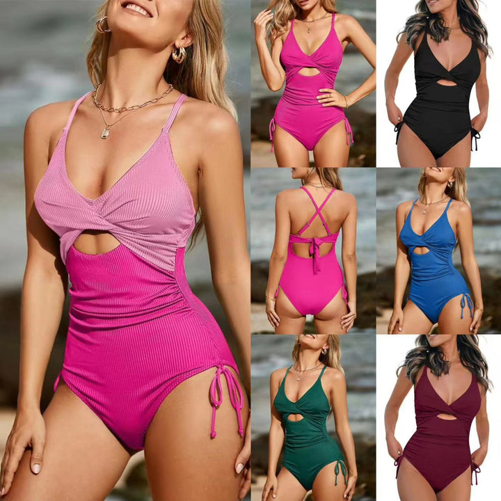Ladies' one-piece swimsuit with subtle cut-outs and adjustable straps Mune Fashion