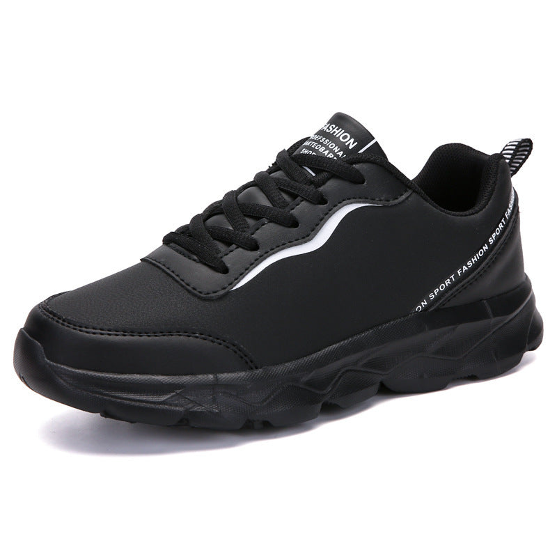 Women's urban faux leather sneakers with padded heel collar, shock-absorbing lightweight sole, and heel tab Mune Fashion