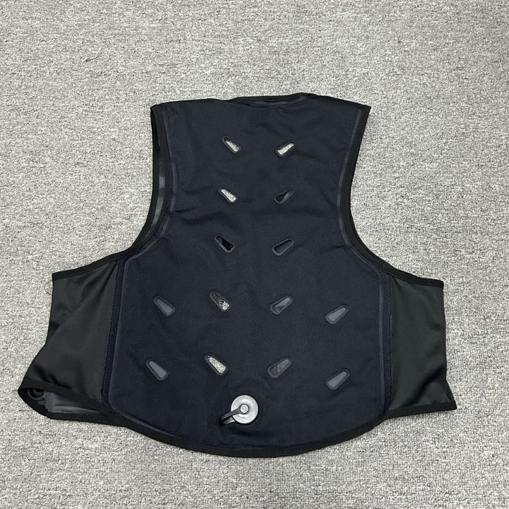 Unisex nan evaporative cooling vest with steam cooling, ventilation slits and zipper Mune Fashion