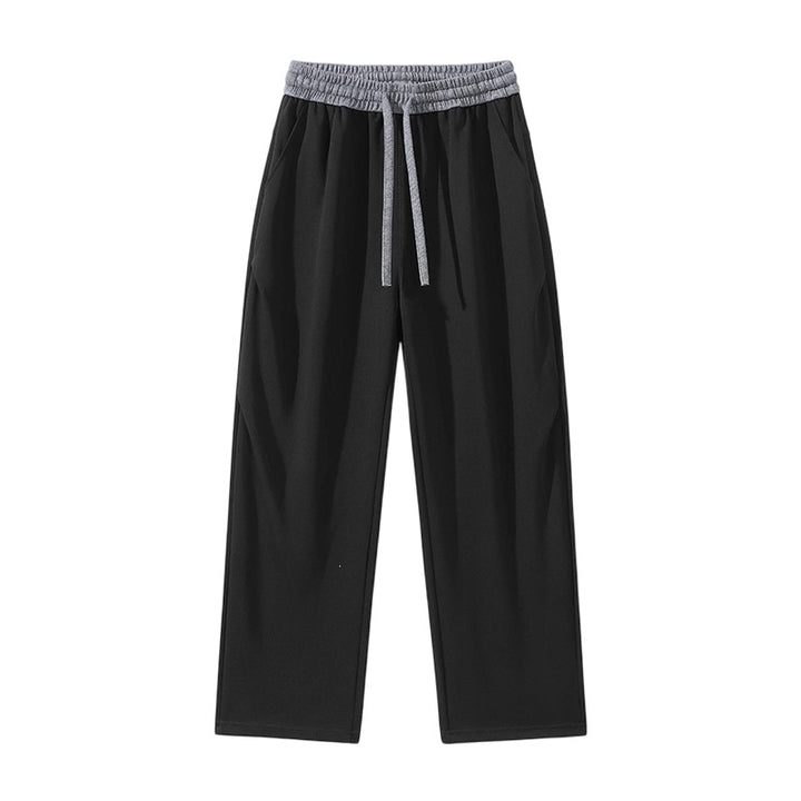 Men's straight-cut lounge joggers with elastic drawstring waistband & side pockets Mune Fashion
