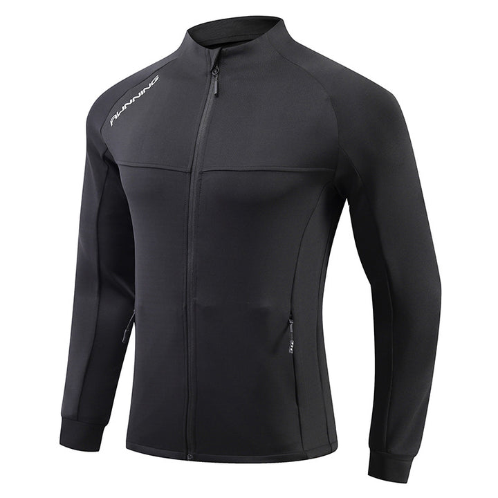Men's fitted breathable running jacket with full zip and zippered pockets Mune Fashion
