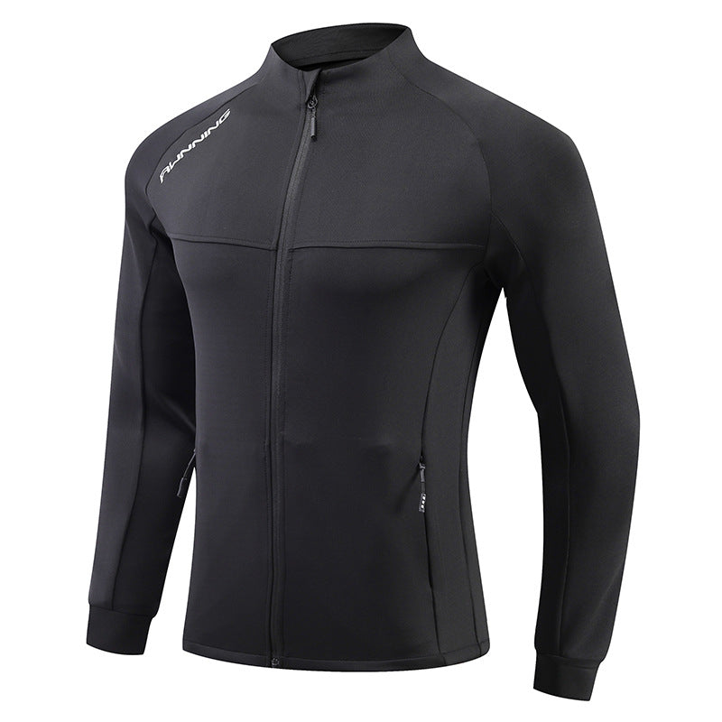 Men's running training jacket with wind-resistant stretch, slim fit and zippered pockets Mune Fashion