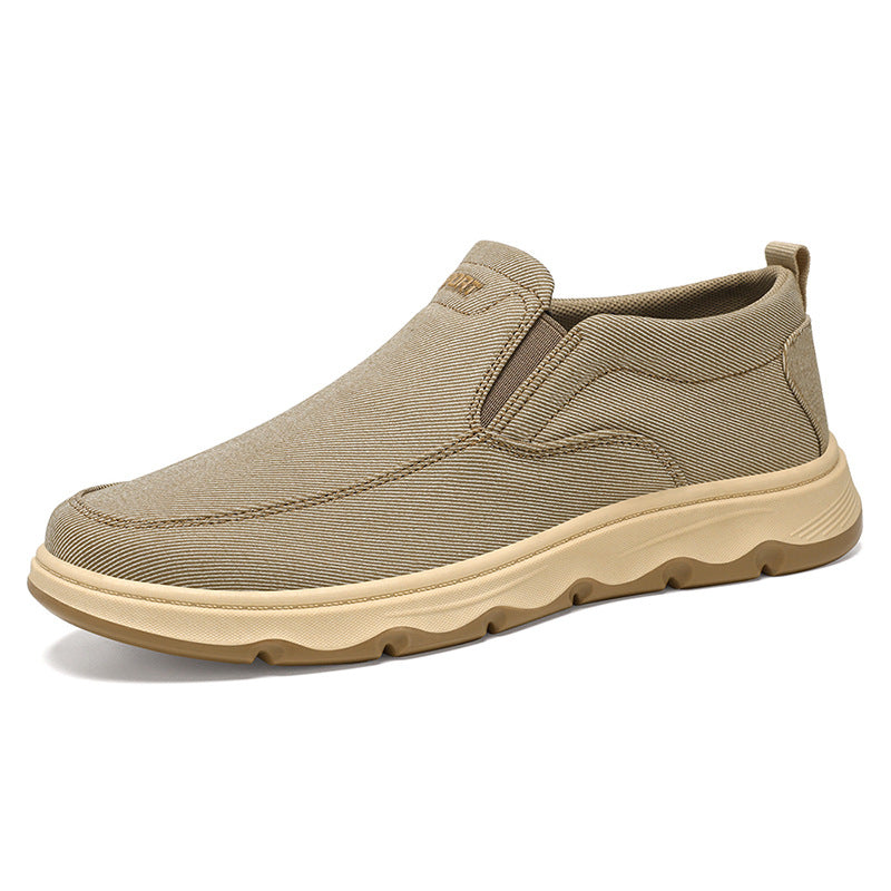 Men's lightweight breathable canvas slip-on casual shoe with elastic entry and cushioned lightweight sole Mune Fashion