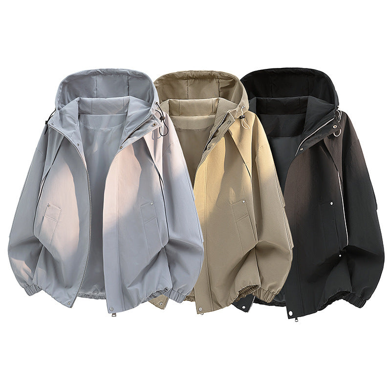 Unisex ultra-light softshell hooded jacket with elastic cuffs and concealed zipper Mune Fashion