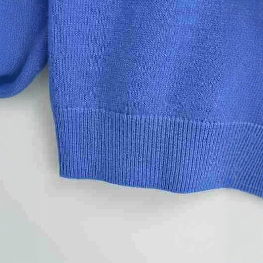 Ladies finely knitted round neck cardigan with button placket and ribbed cuffs Mune Fashion