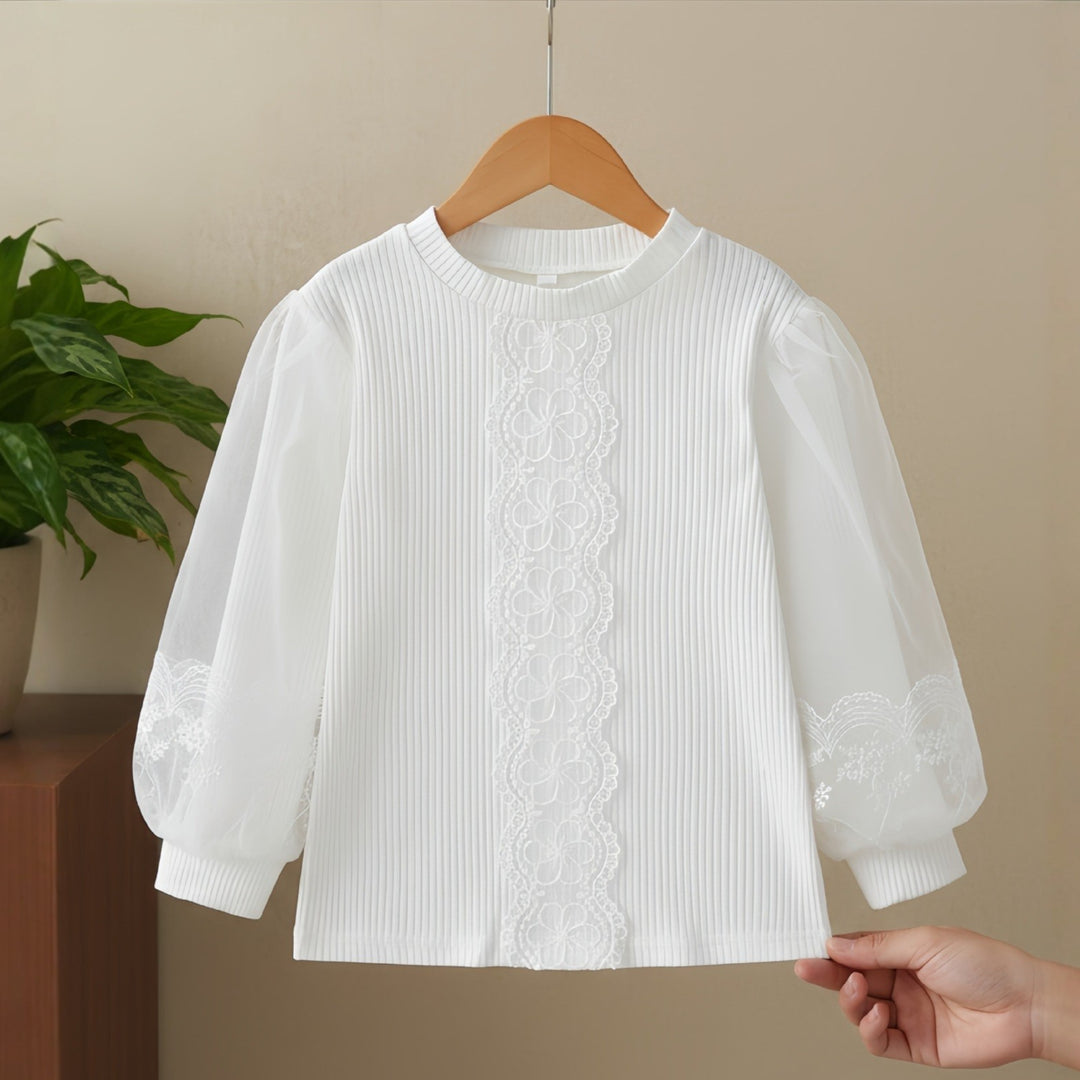 Women's stylish blouse with voluminous tulle sleeves Mune Fashion