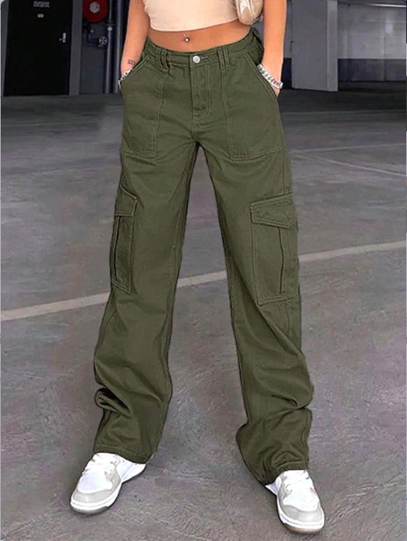 Women’s cargo pants with wide leg, high waist and utility pockets Mune Fashion