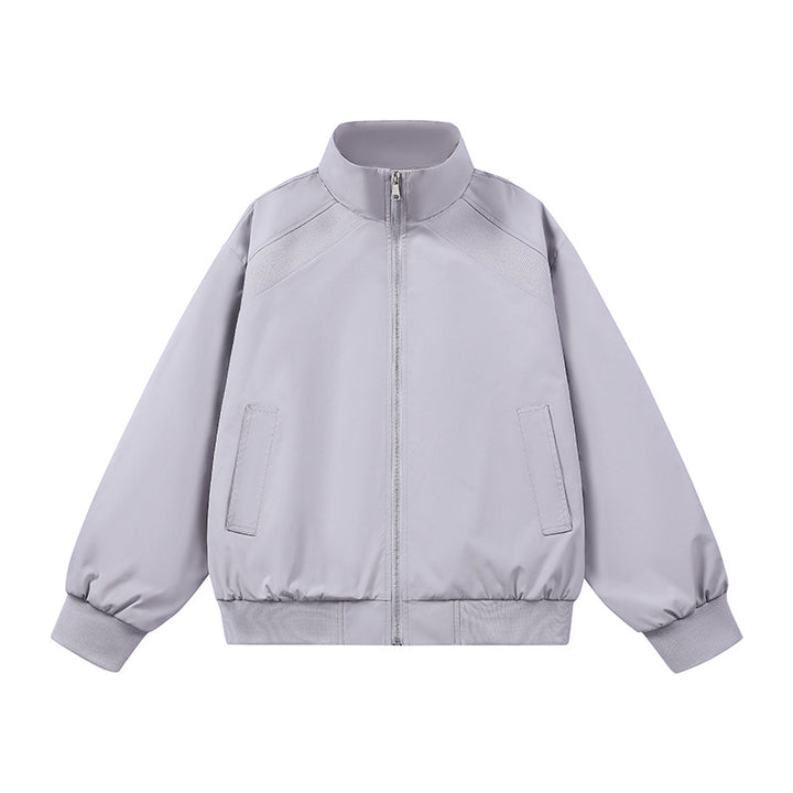Men's faux velvet bomber jacket in oversized boxy cut with two-way zipper & elastic hem Mune Fashion