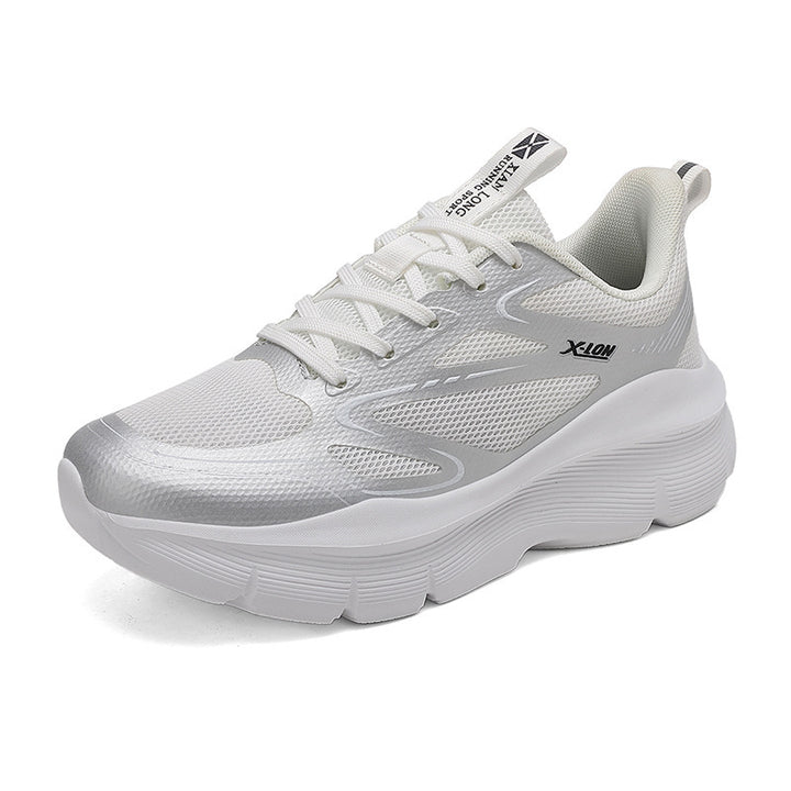 Women's trendy volume sneakers with breathable mesh, reinforcing overlays, and extra cushioned wedge sole Mune Fashion