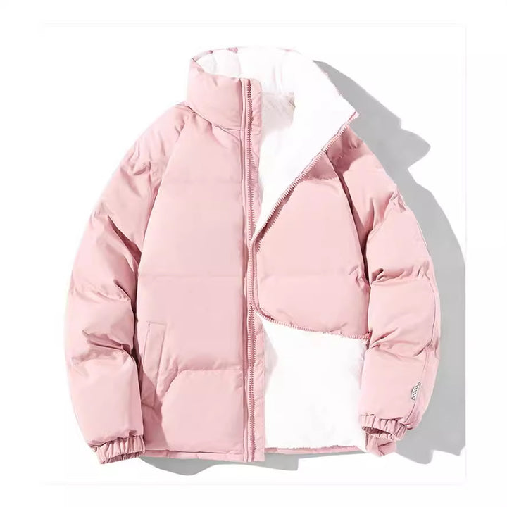 Women quilted thermo bomber jacket with soft teddy lining and high stand-up collar Mune Fashion