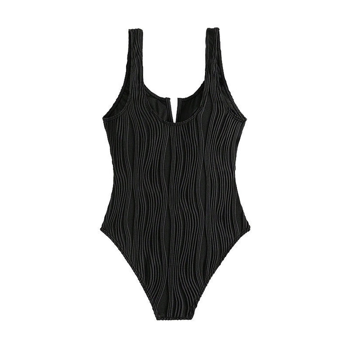 Women's High-Cut Swimsuit with Textured Design Mune Fashion