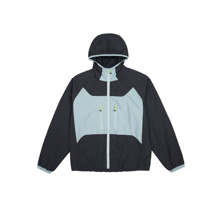 Unisex Light Hooded Windbreaker with Ripstop Material, Colourblock Inserts and Front Pockets Mune Fashion