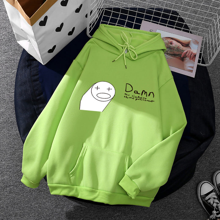 Women’s hoodie with minimalist graphic, loose oversized fit and kangaroo pocket Mune Fashion